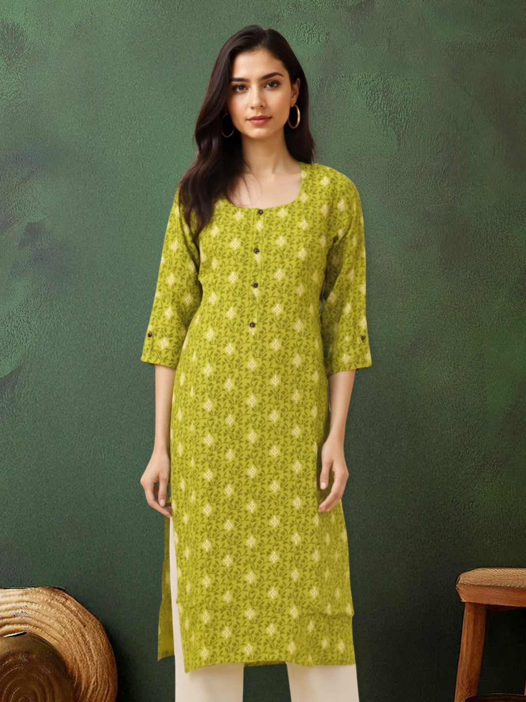 Picture of Graceful Printed Straight Cut Kurta